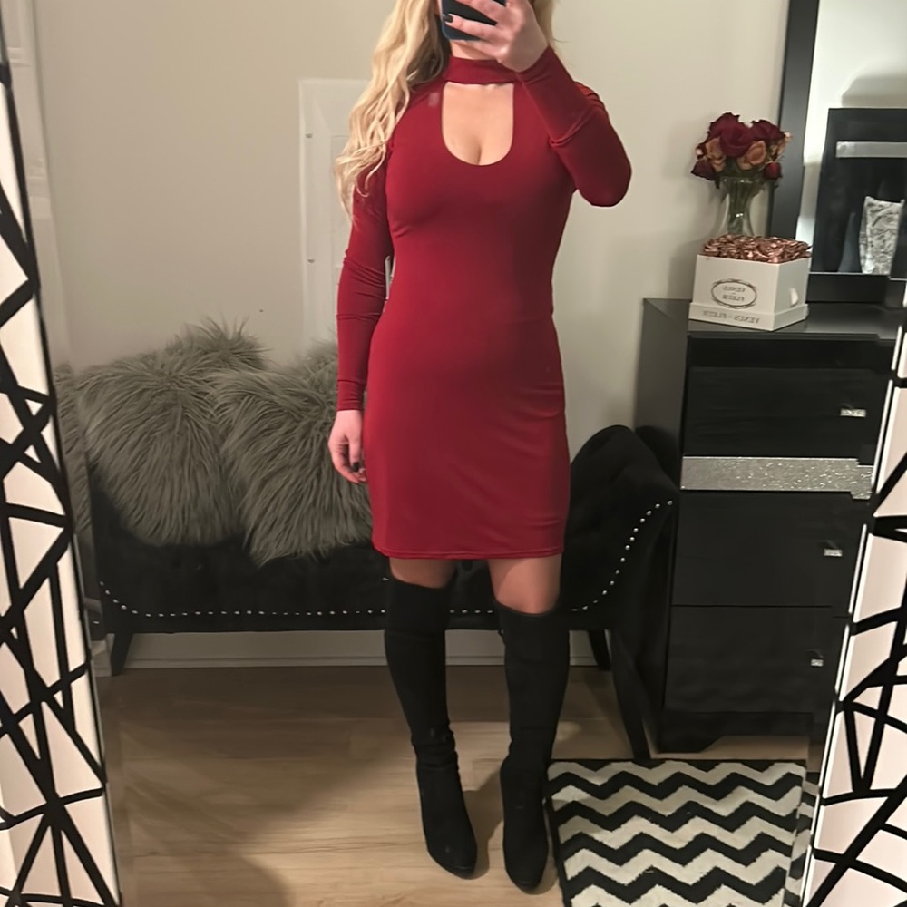 NWT express red mini dress